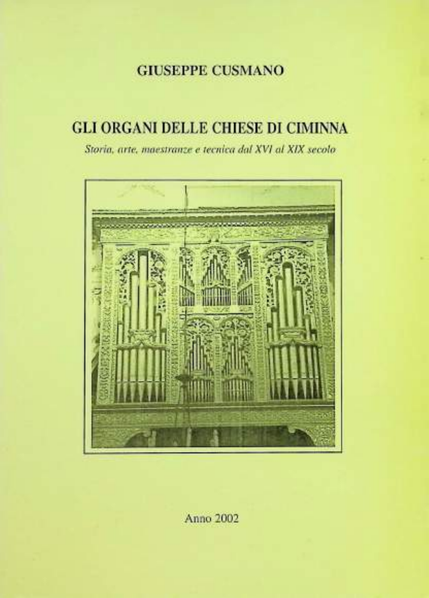 Copertina di Gli organi delle chiese di Ciminna di Giuseppe Cusmano